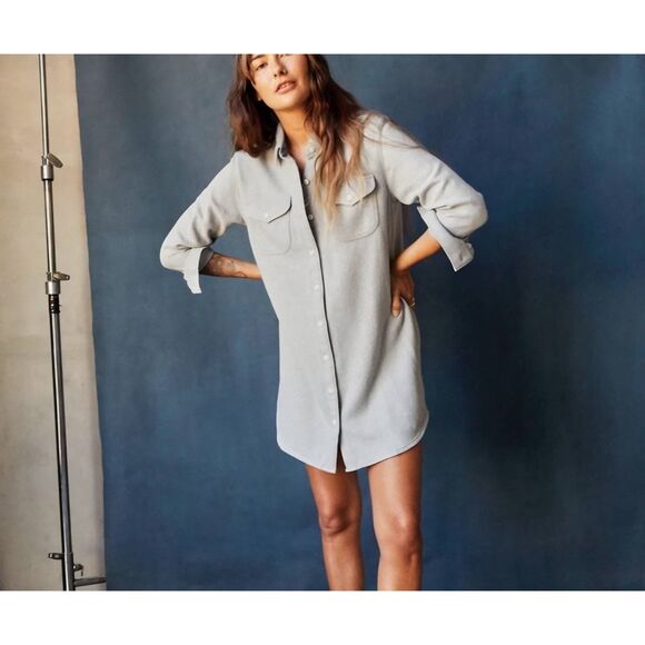 No Brand Dresses & Skirts - Outerknown blanket dress In Light Grey Sz Medium